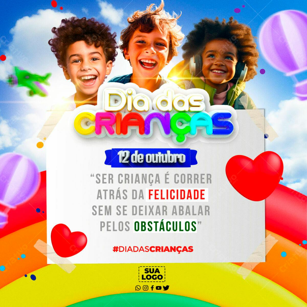 Flyer Dia das Crianças PSD Editável