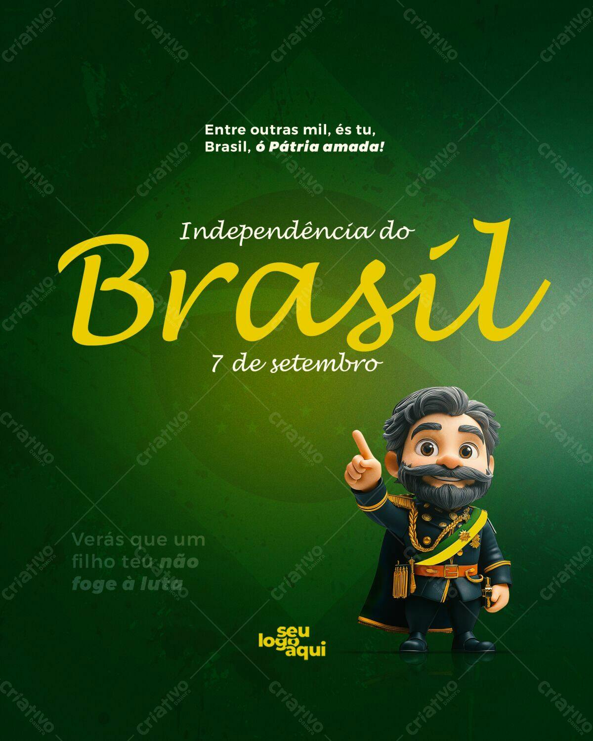 Post para o Dia da Independência do Brasil PSD Editável