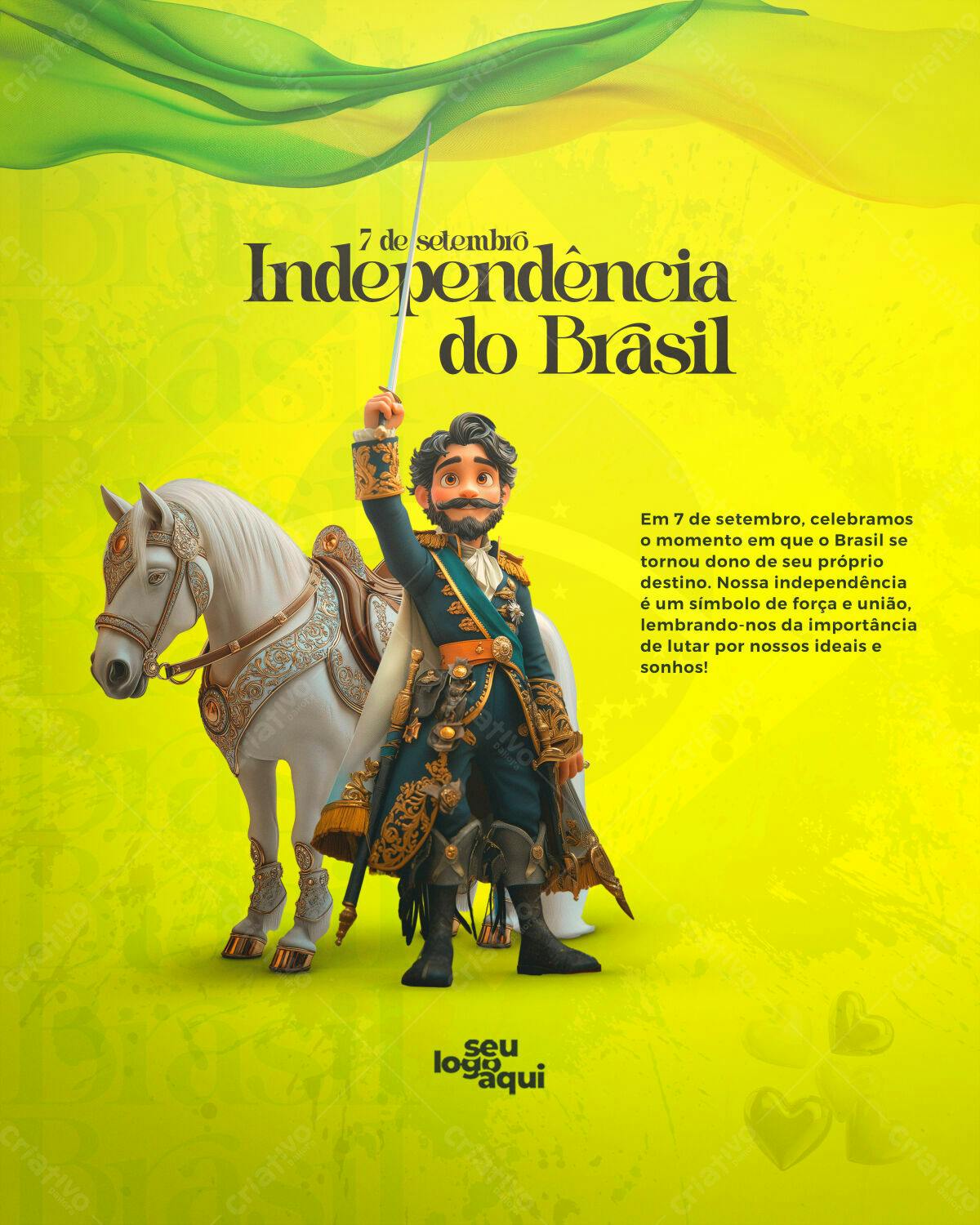 PSD para o Dia da Independência do Brasil Editável