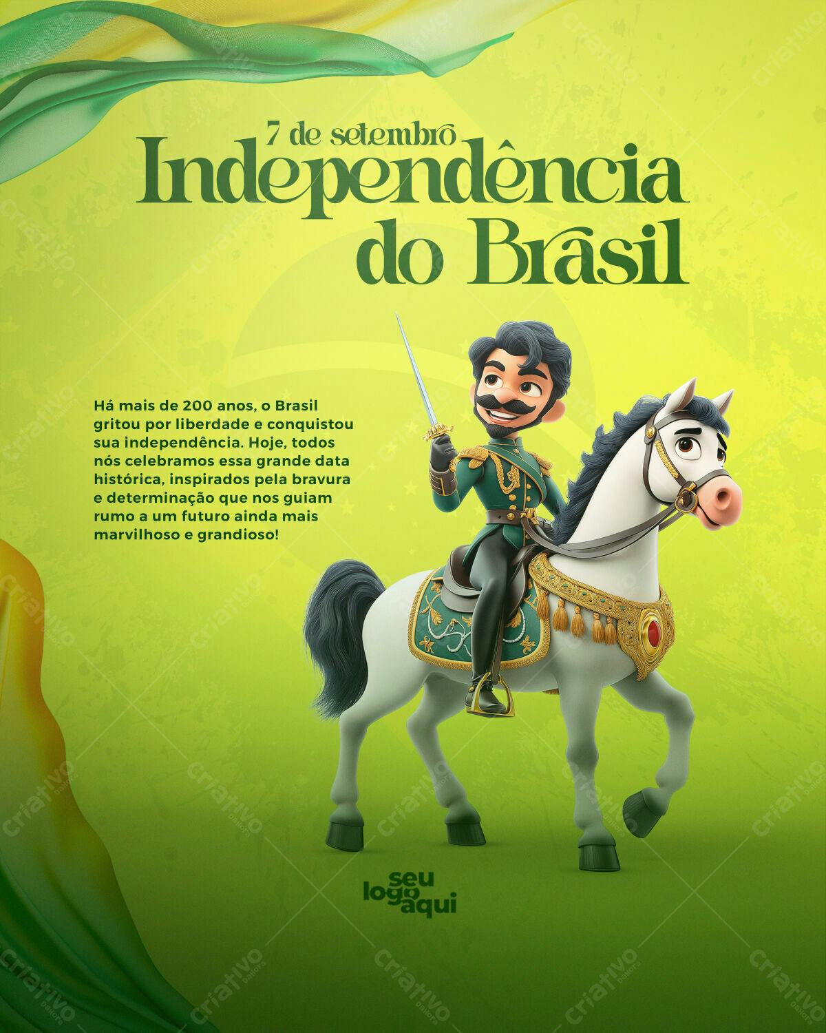 PSD para 7 de Setembro - Independência do Brasil PSD Editável