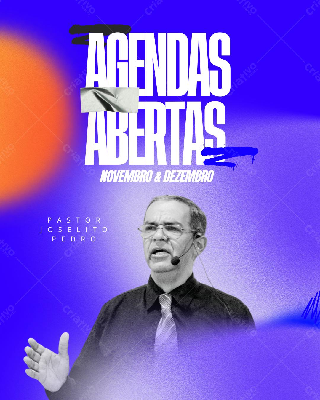 Flyer Agenda Aberta Novembro e Dezembro Editável no Canva