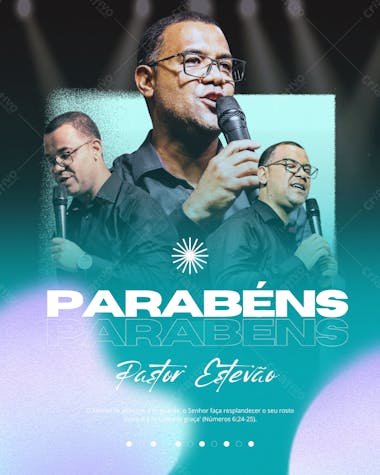 Arte parabéns pastor