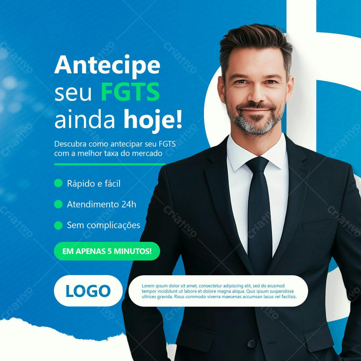 Banner FGTS Antecipação PSD Editável