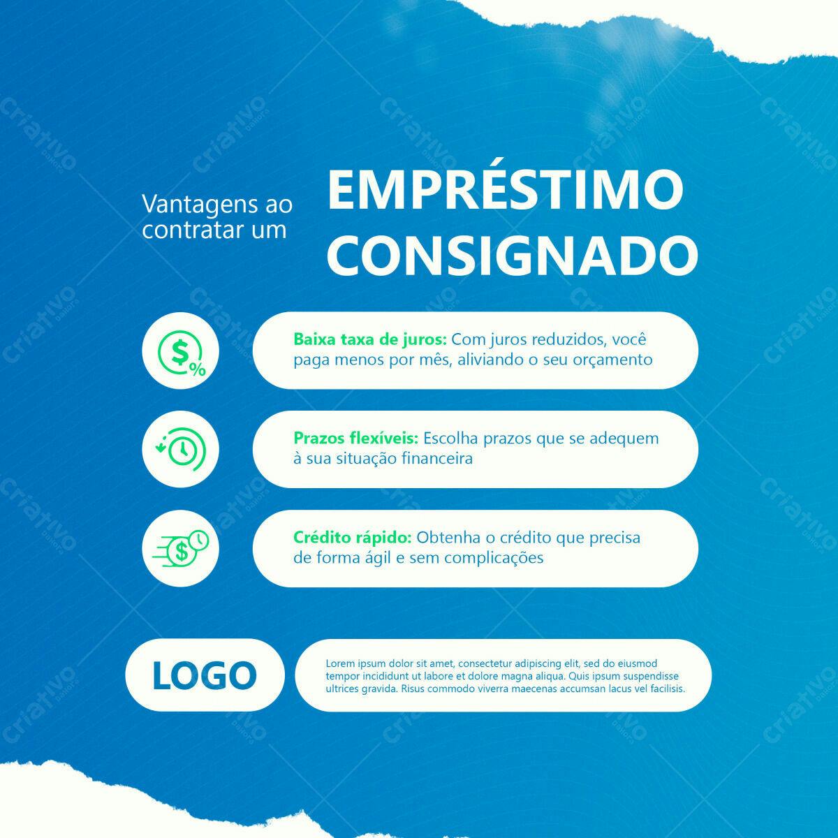 Flyer Empréstimo Consignado PSD Editável