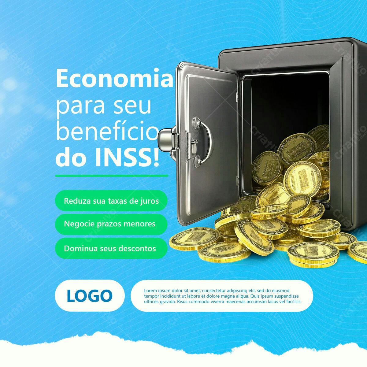 Banner INSS Economia PSD Editável
