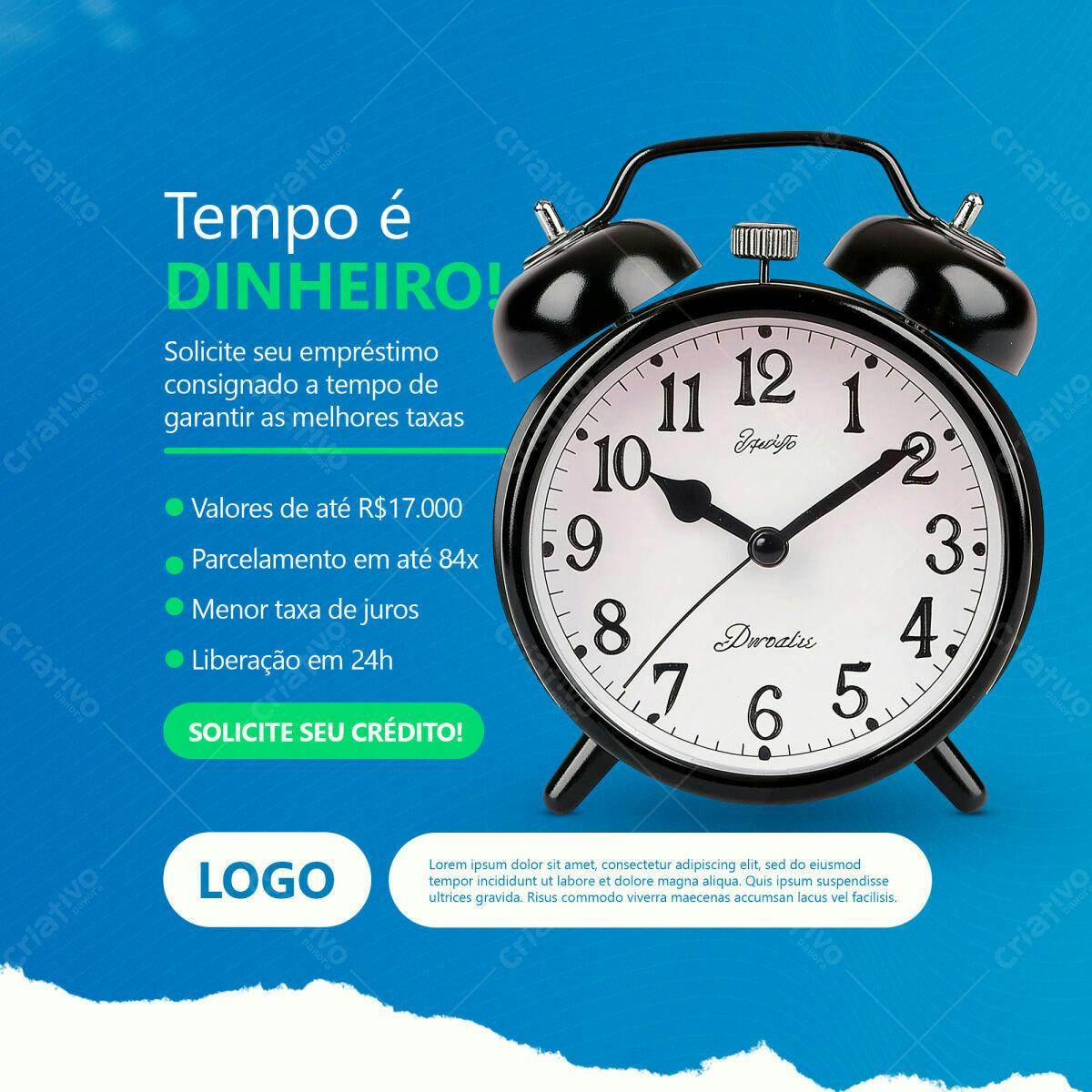 Flyer Empréstimo Consignado PSD Editável