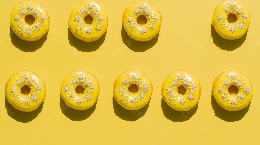 Doce Padrão Amarelo com Estrelas