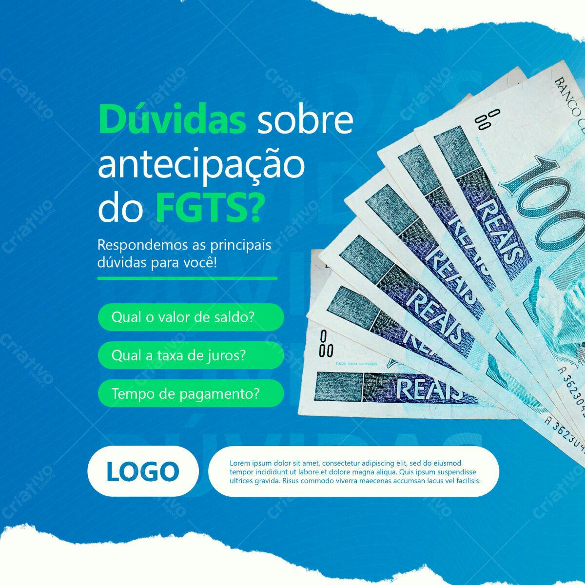 Banner Antecipação FGTS PSD Editável