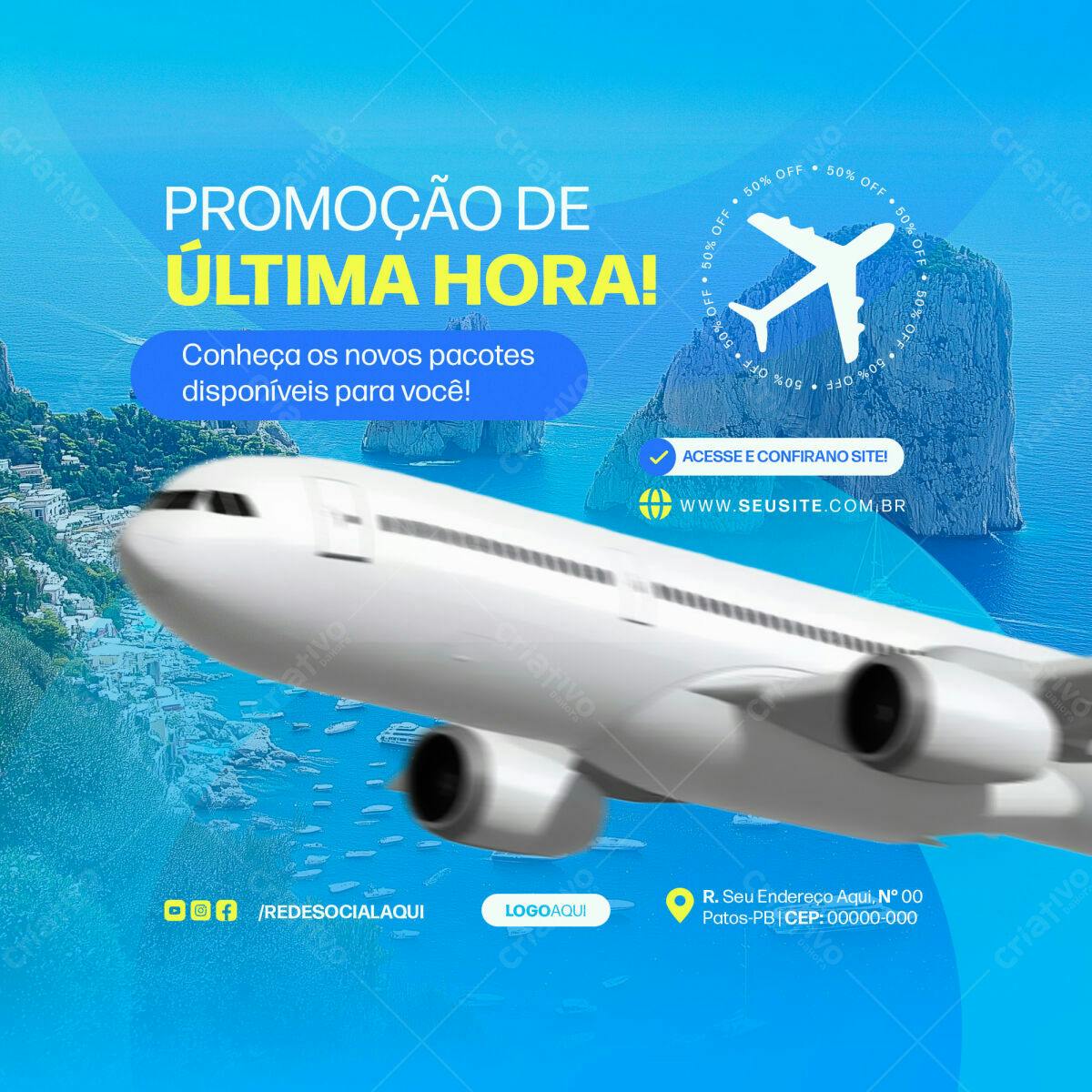 Flyer Promoção de Última Hora PSD Editável