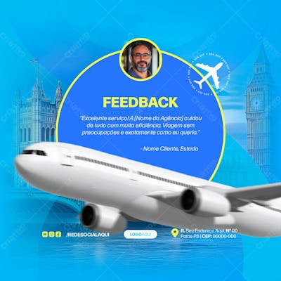 Pacote De Viagem Agência De Viagens Social Media Post Feed
