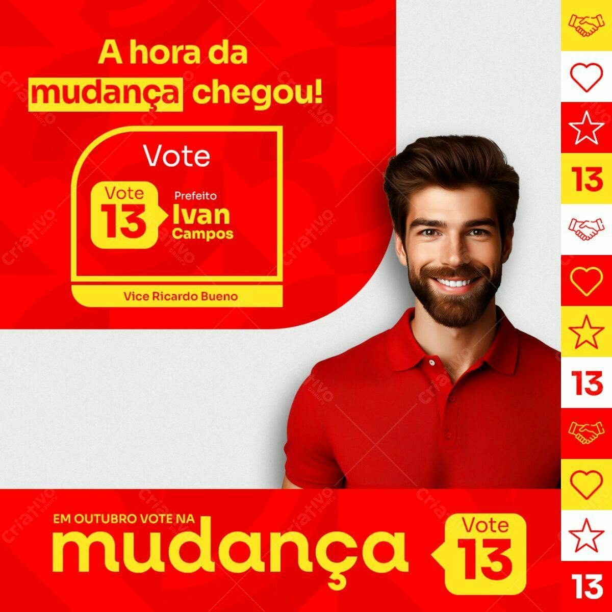 Flyer de Campanha Política PSD Editável