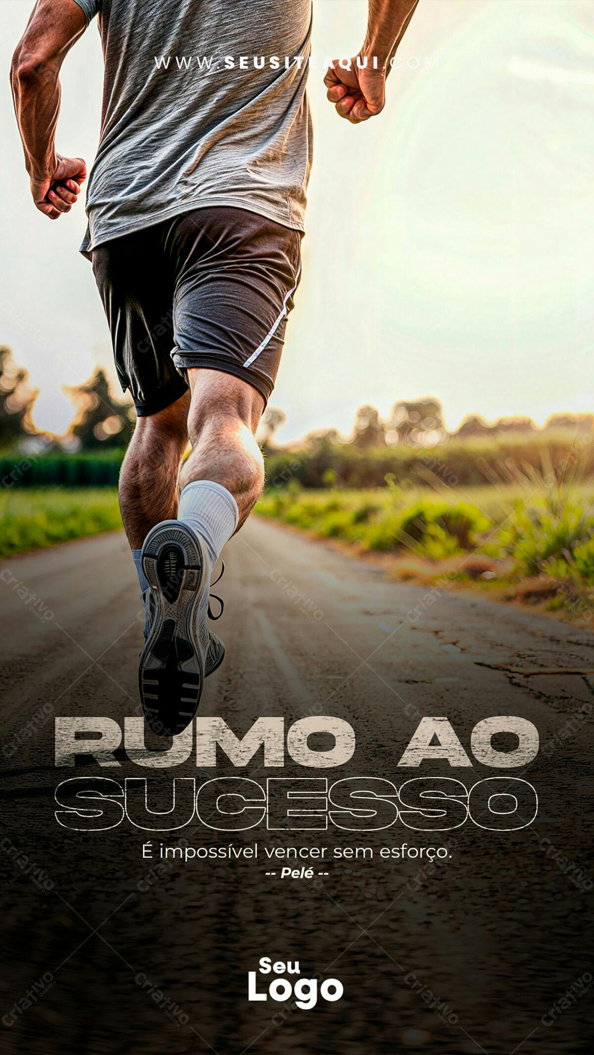 Flyer Motivacional para Fitness PSD Editável