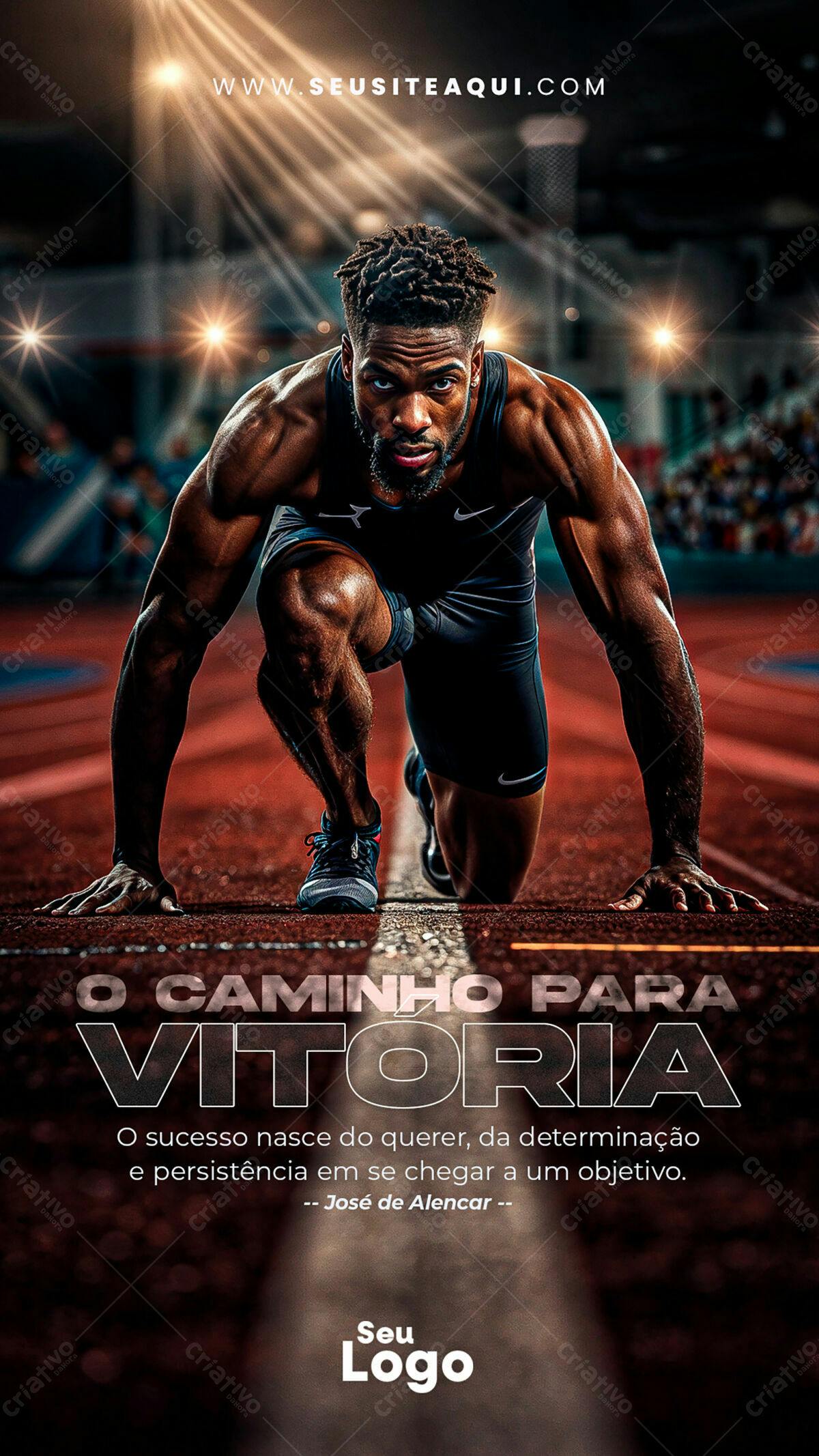 Flyer Motivacional para Atletas PSD Editável