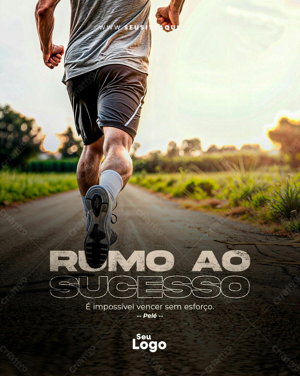Flyer Motivacional para Fitness PSD Editável