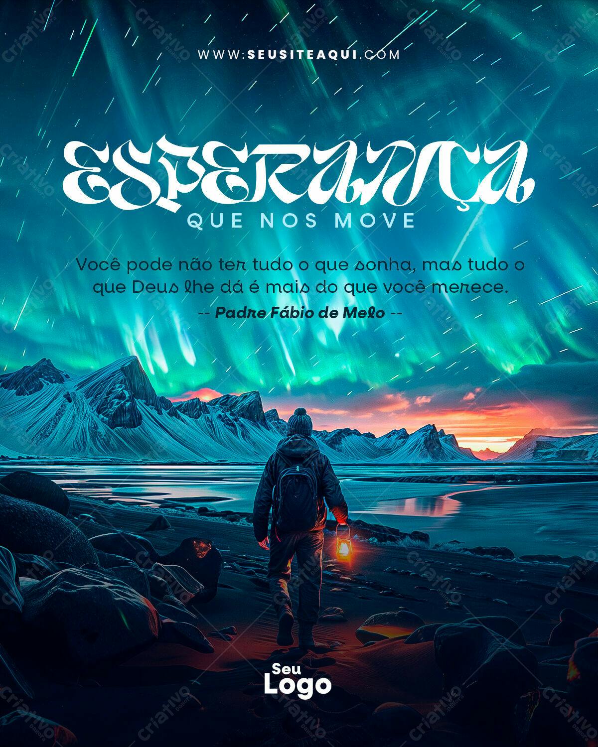 Poster Motivacional Espiritual PSD Editável
