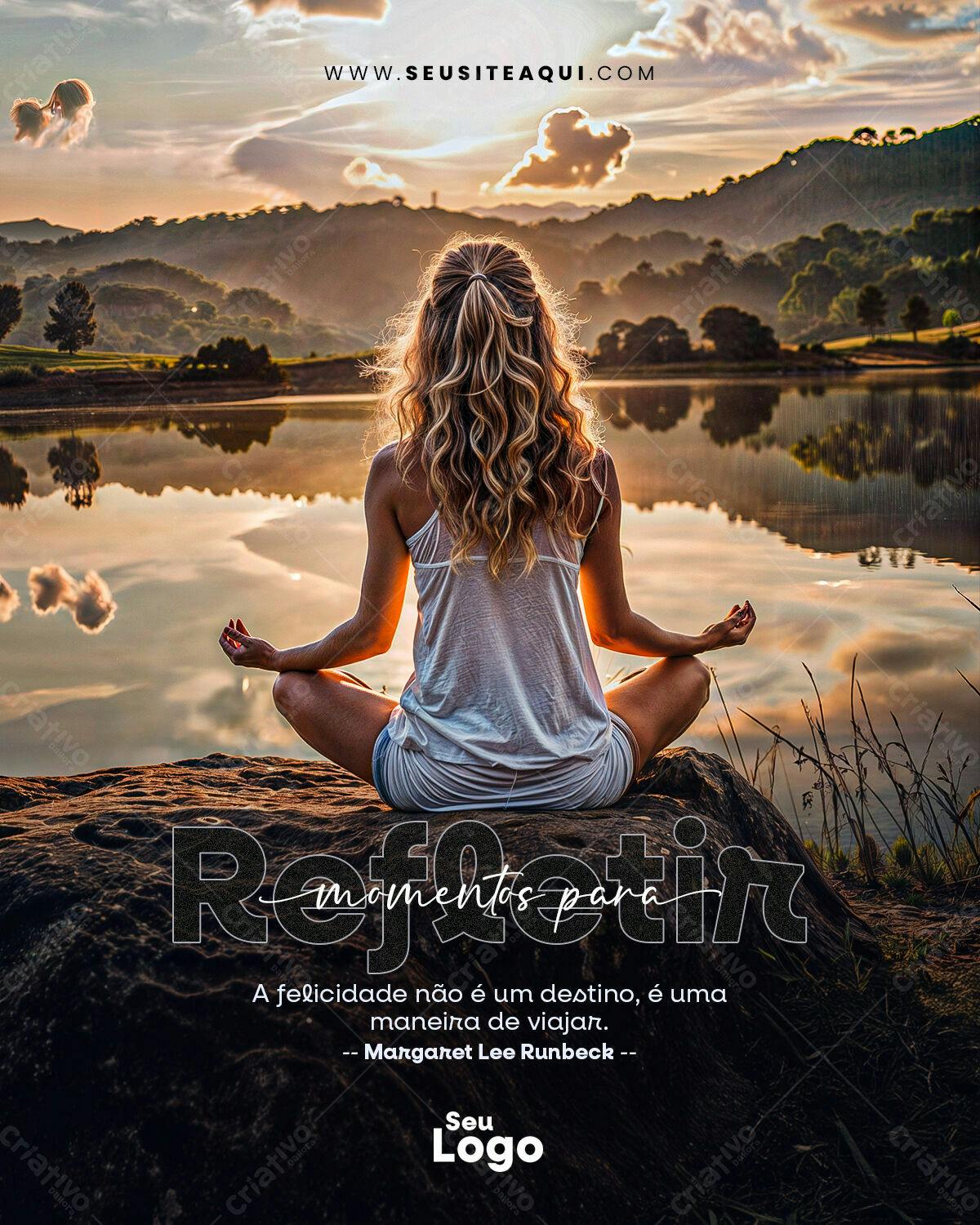 Flyer para Meditação e Relaxamento PSD Editável