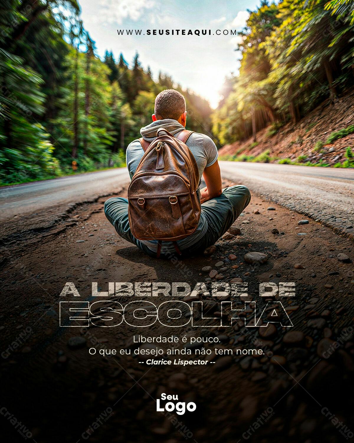 Post para Instagram com Frase Motivacional PSD Editável