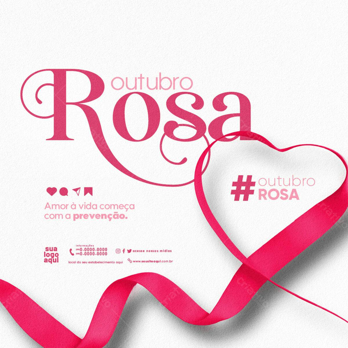 Postagem Outubro Rosa PSD Editável