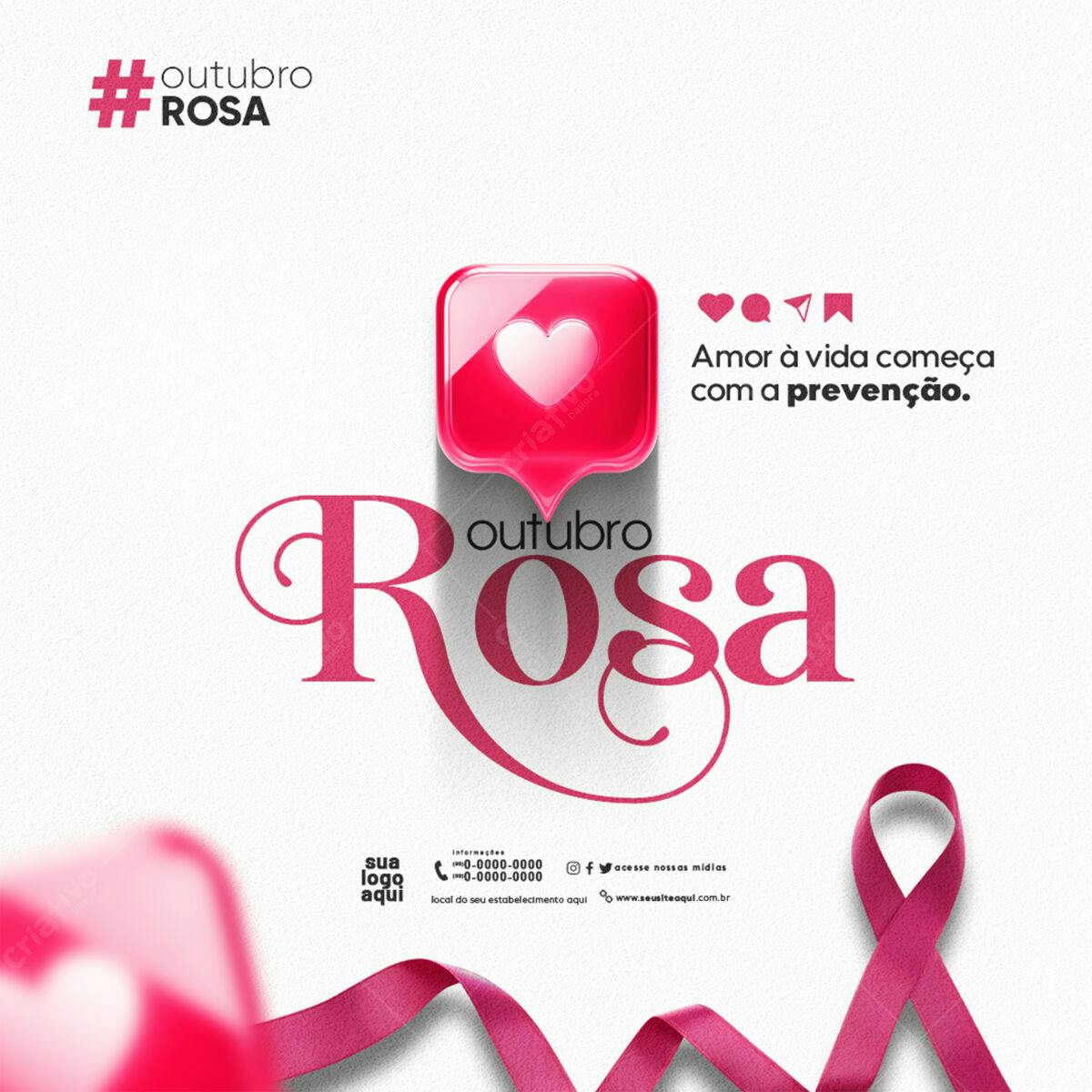 Postagem Outubro Rosa PSD Editável