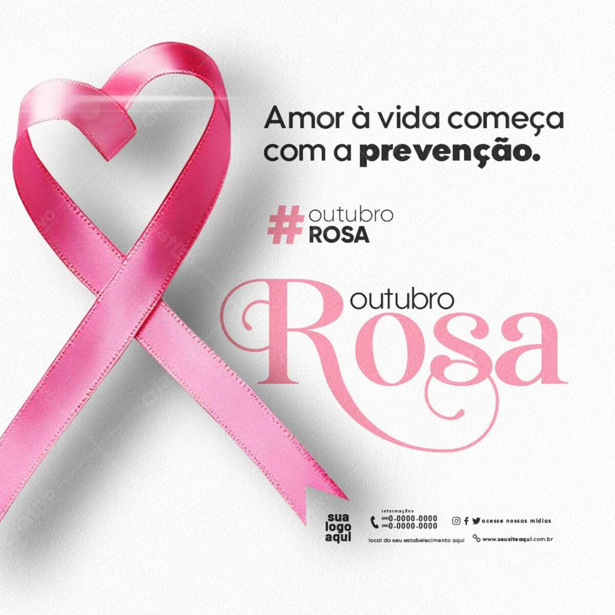 Post para Outubro Rosa PSD Editável