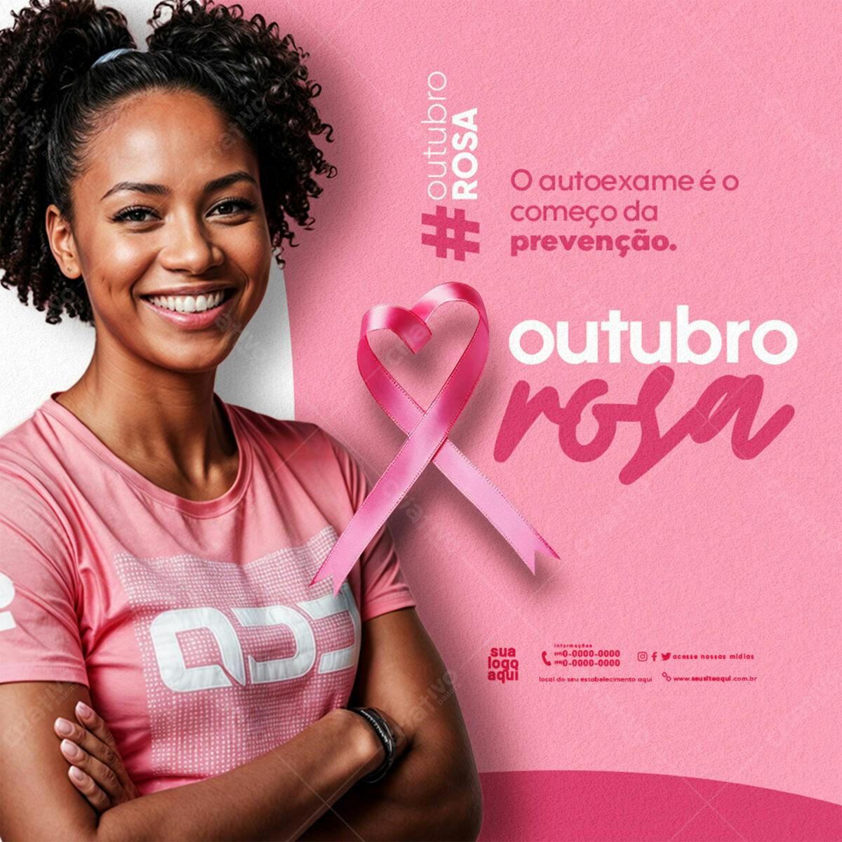 Post para Outubro Rosa PSD Editável