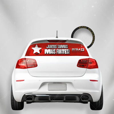 Mockup Adesivo Perfurite Carro Eleições Campanha Eleitoral Política Eleição Prefeito Vereador Governador Deputado Candidato Psd 