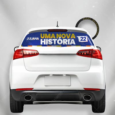 Mockup Adesivo Perfurite Carro Eleições Campanha Eleitoral Política Eleição Prefeito Vereador Governador Deputado Candidato Psd 