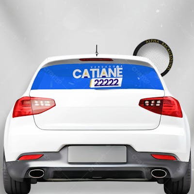 Mockup Adesivo Perfurite Carro Eleições Campanha Eleitoral Política Eleição Prefeito Vereador Governador Deputado Candidato Psd 