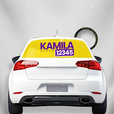 Mockup Adesivo Perfurite Carro Eleições Campanha Eleitoral Política Eleição Prefeito Vereador Governador Deputado Candidato Psd 