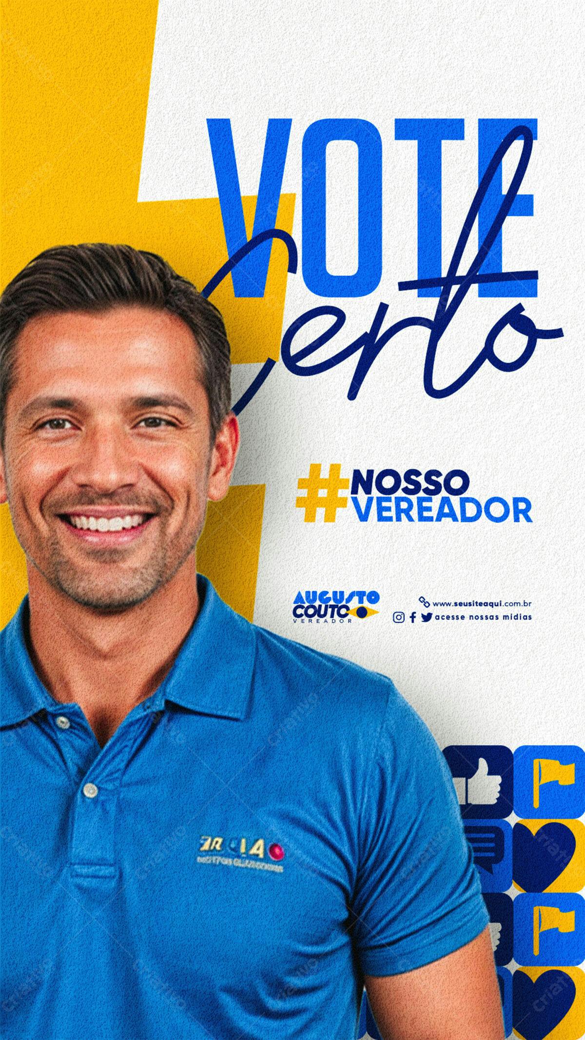 Flyer para Campanha Política PSD Editável