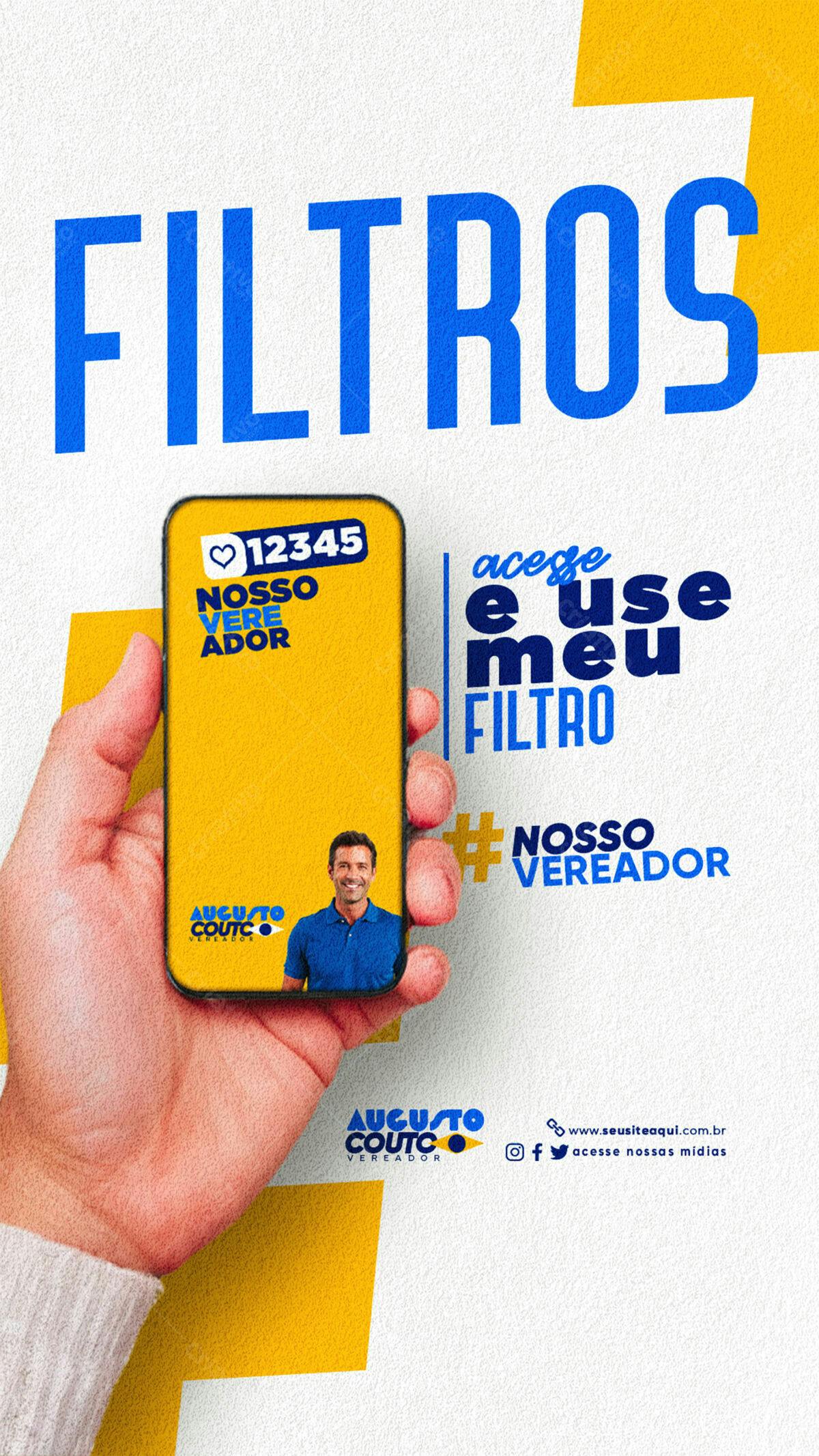 Modelo de Celular para Campanha Política PSD Editável