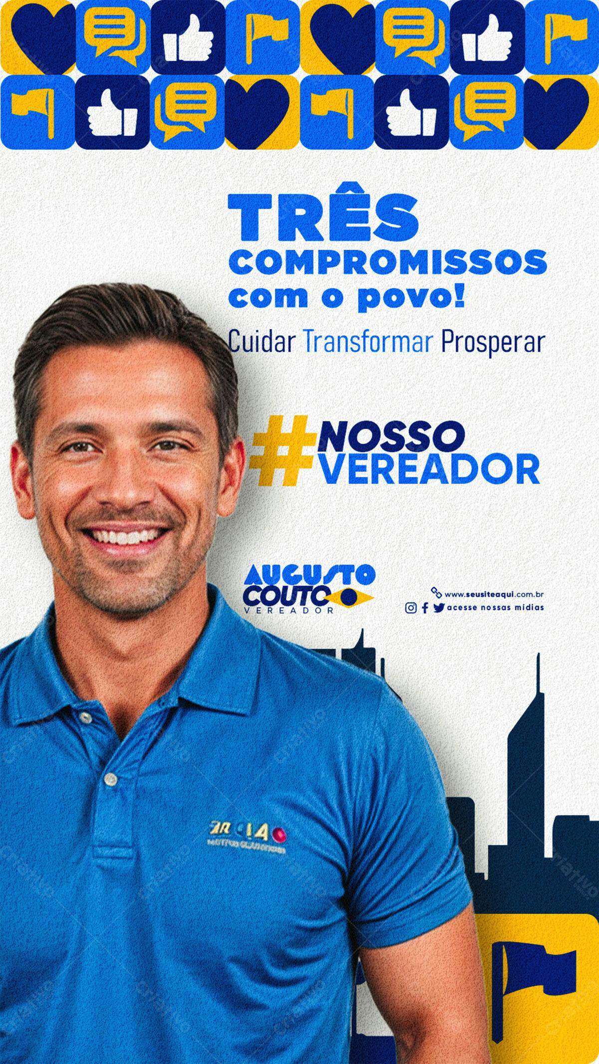 PSD para Campanha Política de Vereador Editável