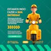 Estamos indo fazer a sua entrega transportadora social media feed