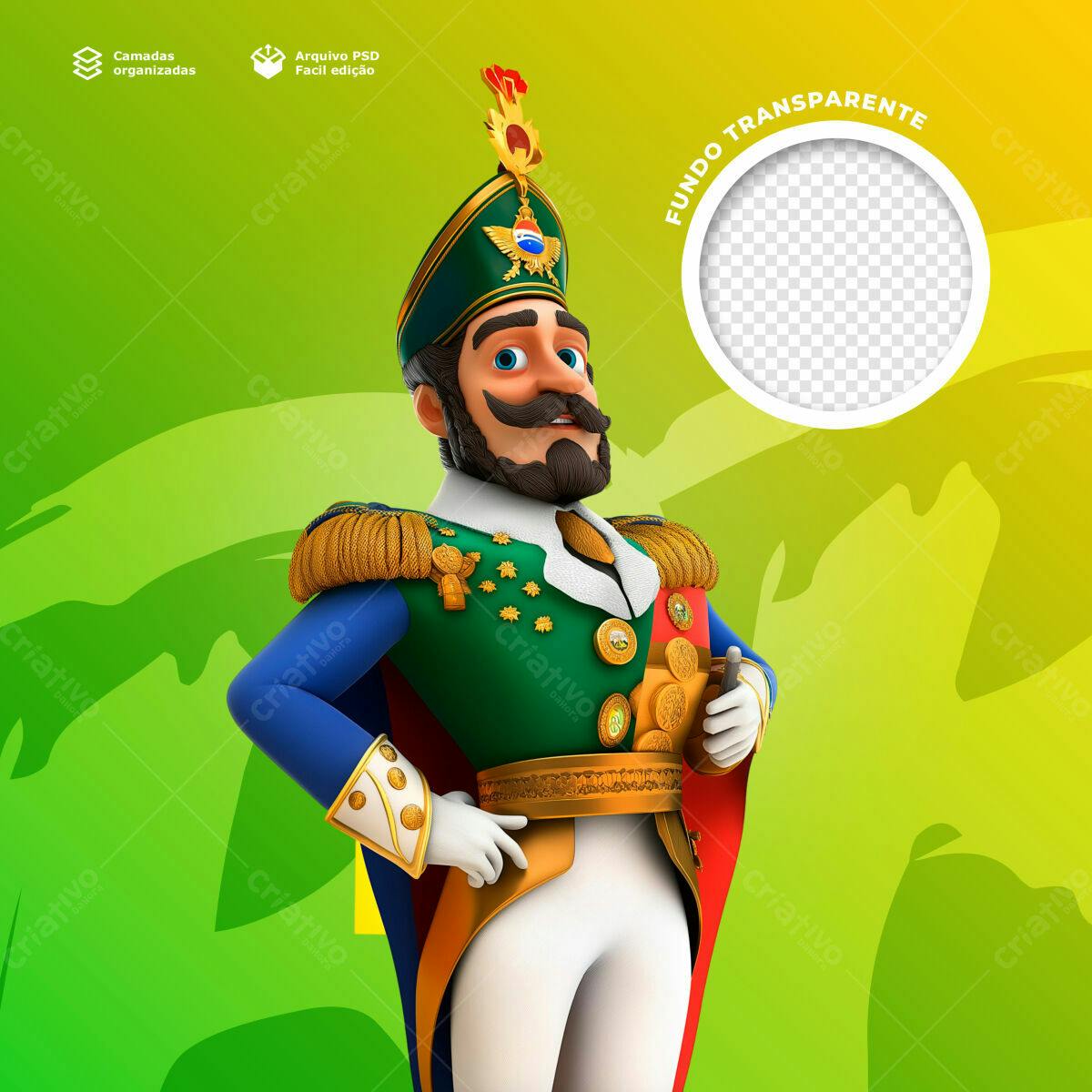 Postagem de Redes Sociais com Personagem Cartoon PSD Editável