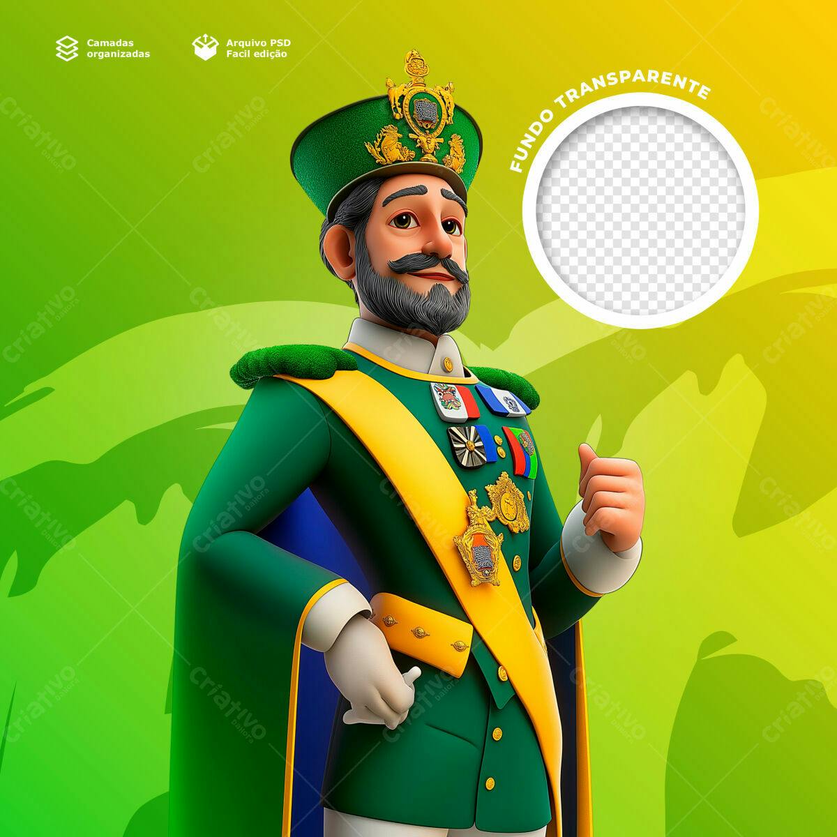 Personagem Cartoon para Redes Sociais PSD Editável