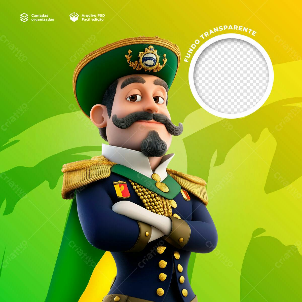 Postagem de Redes Sociais com Personagem 3D PSD Editável