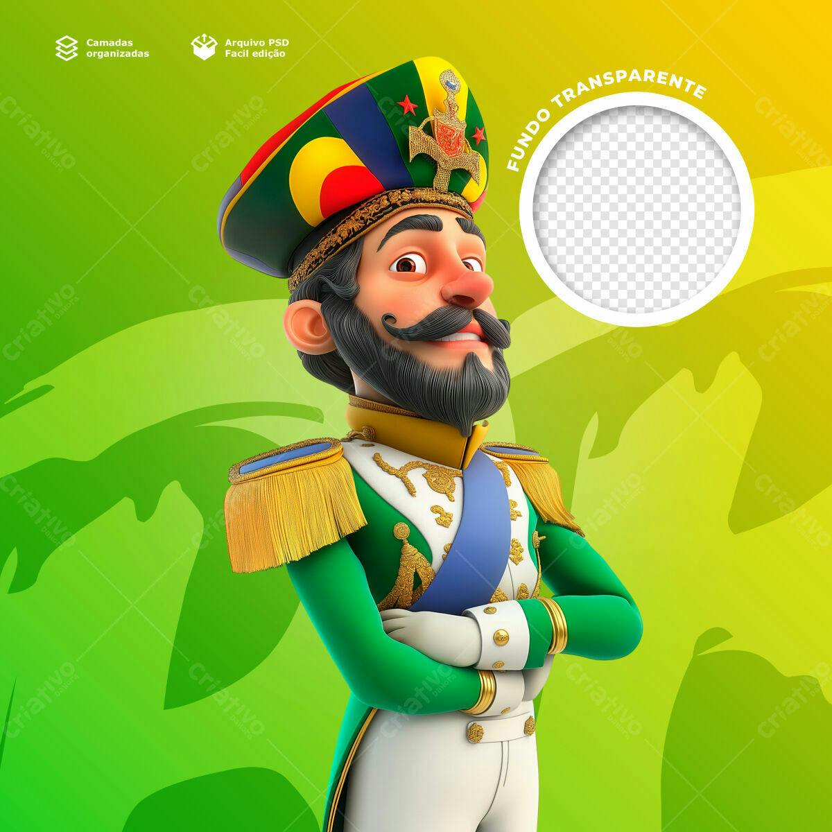PSD Personagem Cartoon para Redes Sociais Editável