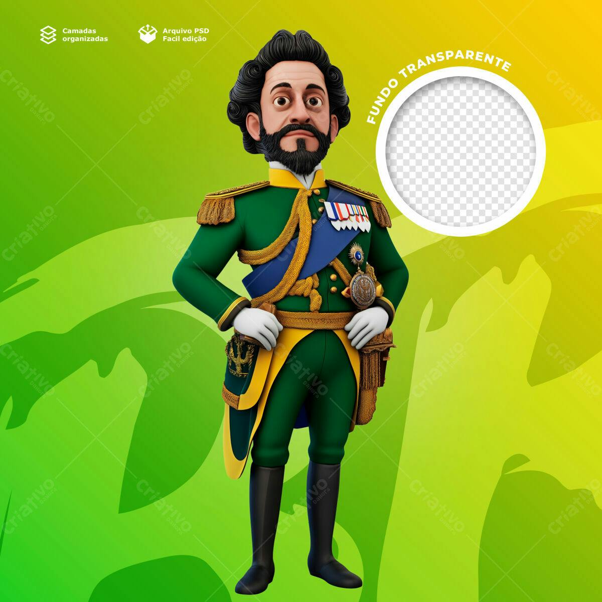 Postagem de Mídias Sociais com Personagem em 3D PSD Editável