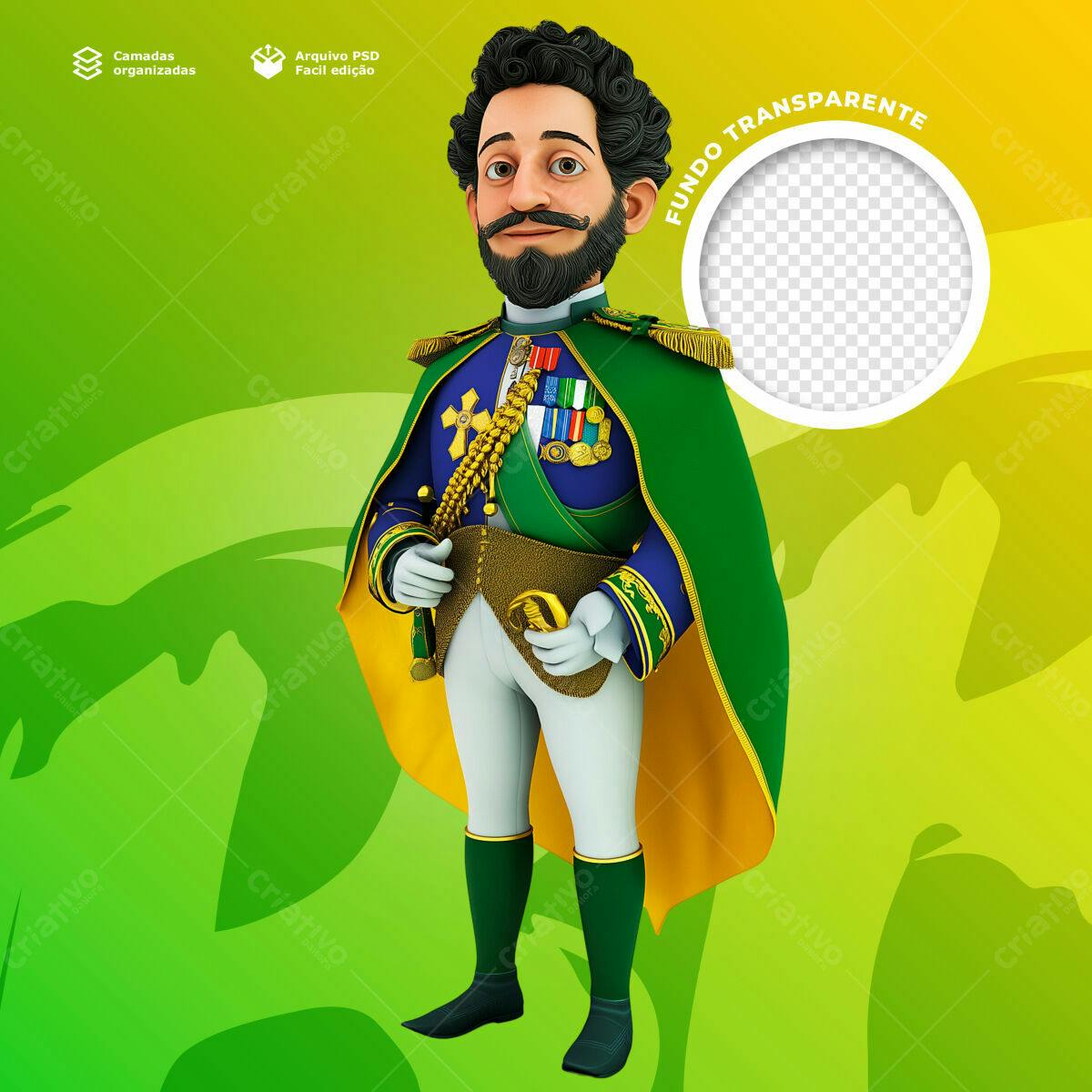 PSD Personagem Cartoon para Mídias Sociais PSD Editável