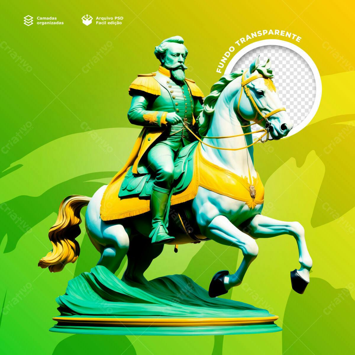 Flyer Histórico com Cavaleiro PSD Editável
