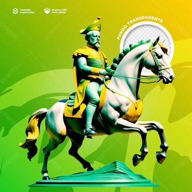 Estatua 3d para composição 7 de setembro 34