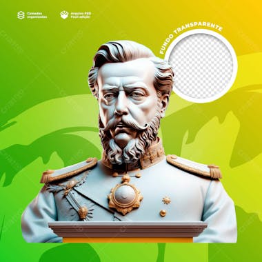 Busto de estatua 3d para composição 7 de setembro 76