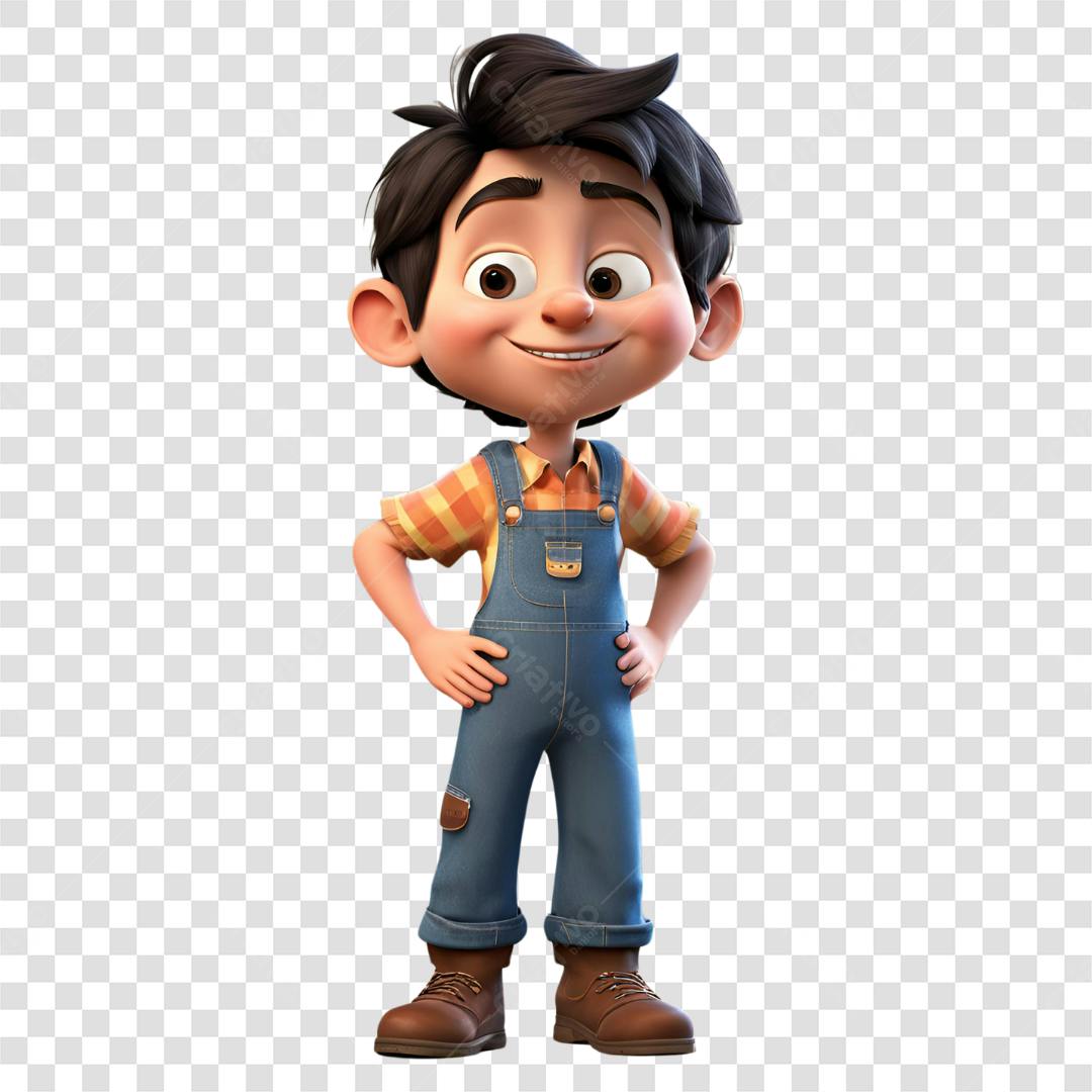 Icone Menino Cartoon PNG com fundo transparente