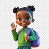 Menina estilo cartoon 3d