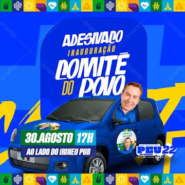 Flyer politico adesivaço prefeito vereador deputado feed psd editável