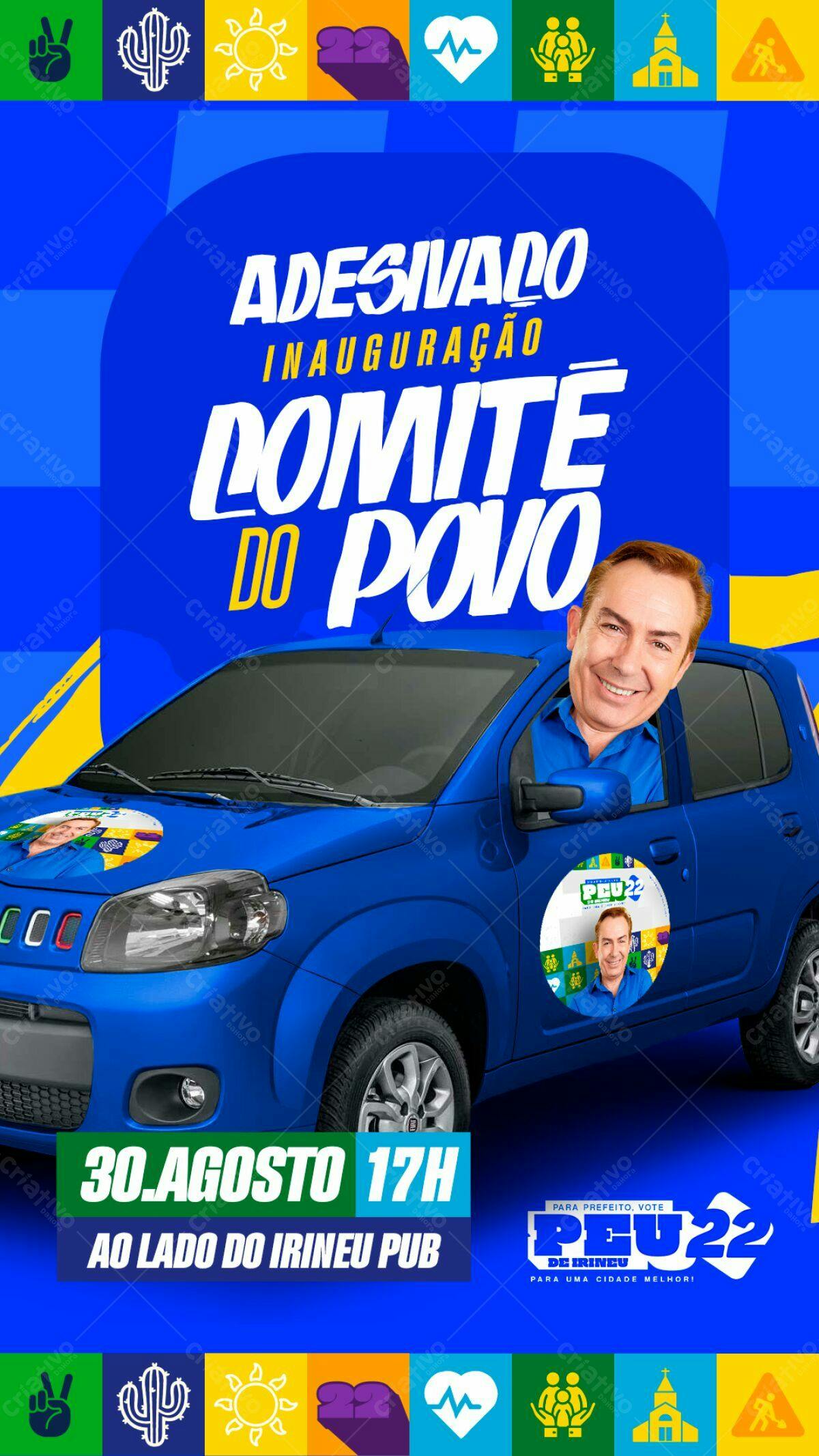 Flyer Inauguração Comitê do Povo PSD Editável