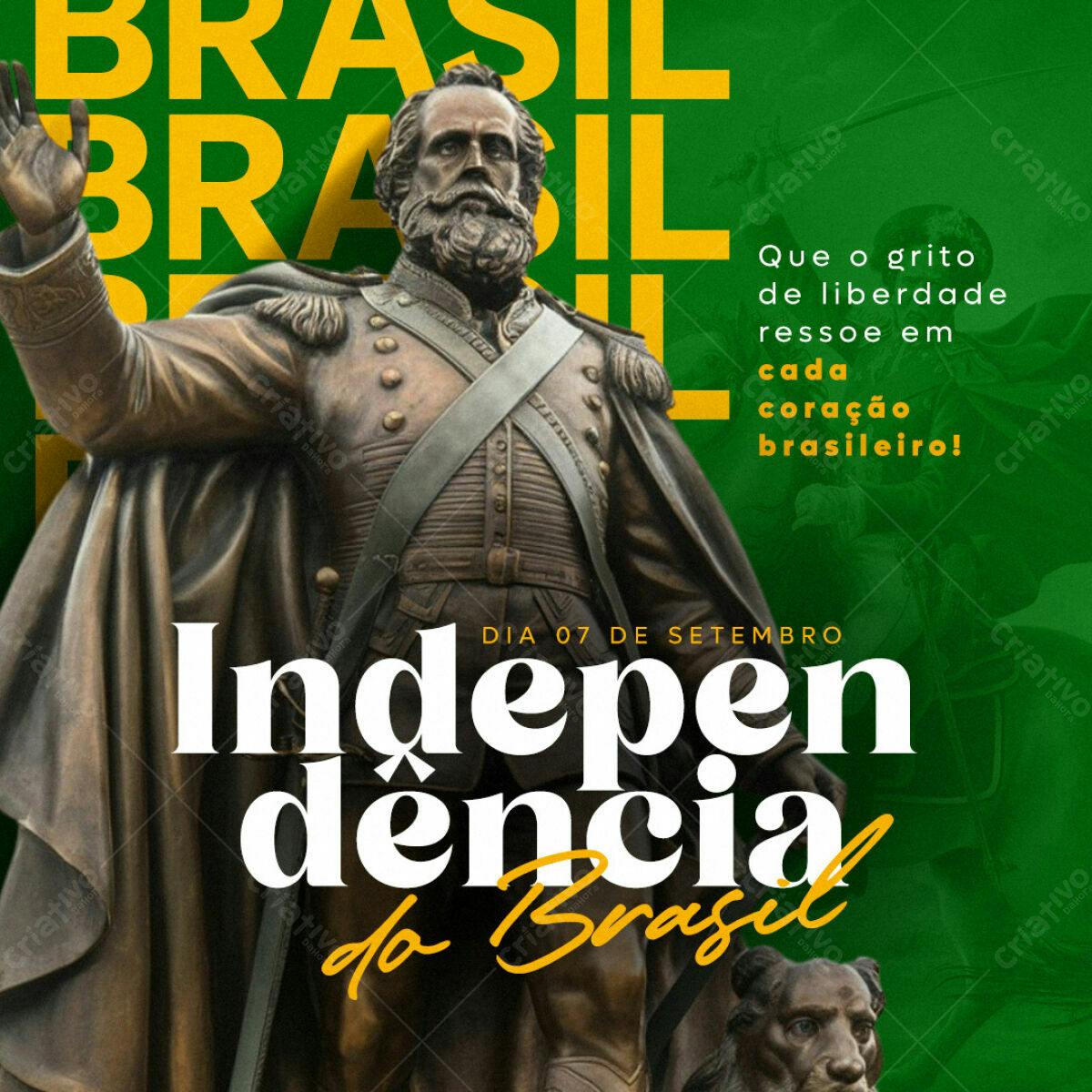 Flyer 7 de Setembro Independência do Brasil PSD Editável