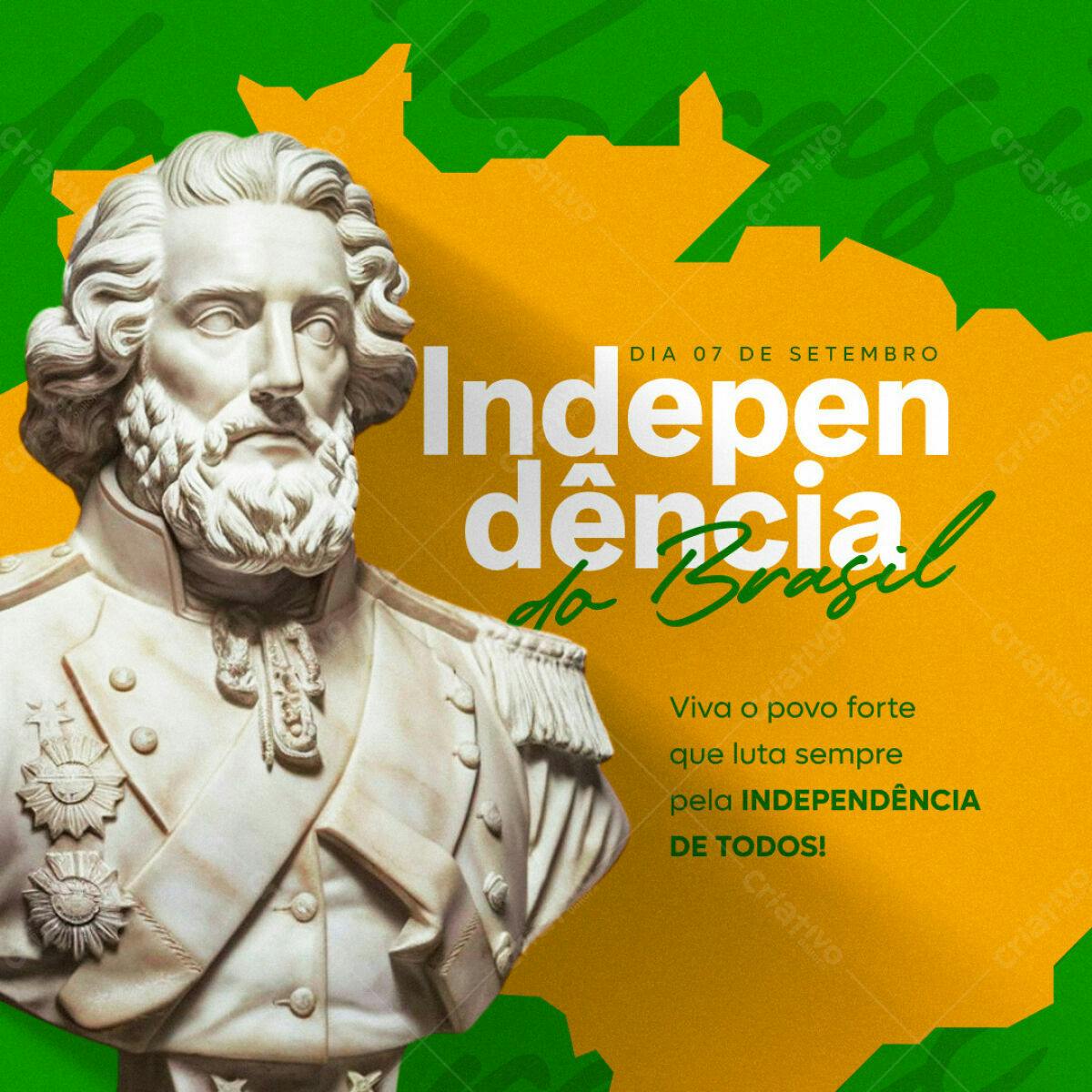Flyer 7 de Setembro Independência do Brasil PSD Editável