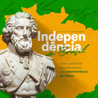 Dia 7 de setembro independência do brasil feed social media