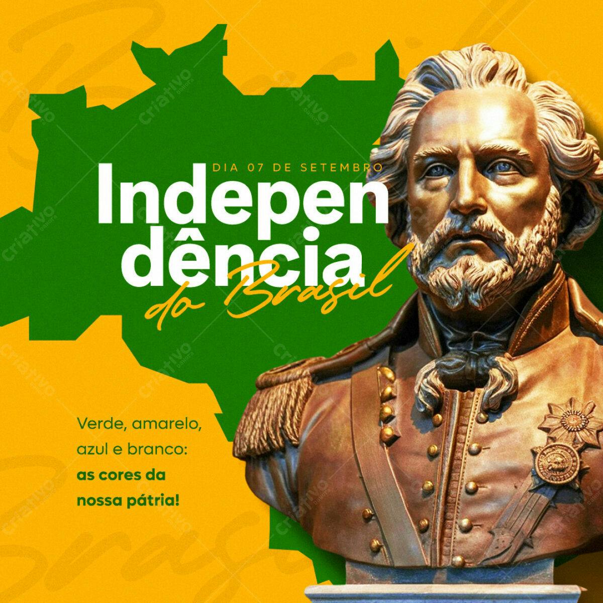 PSD para o Dia da Independência do Brasil Editável